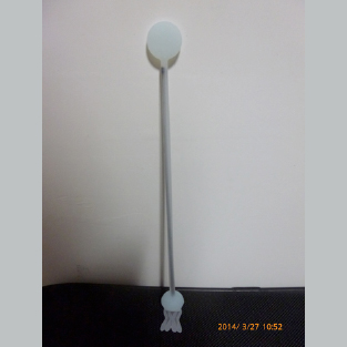 Silicone stirrer with Jellyfish head in color finished